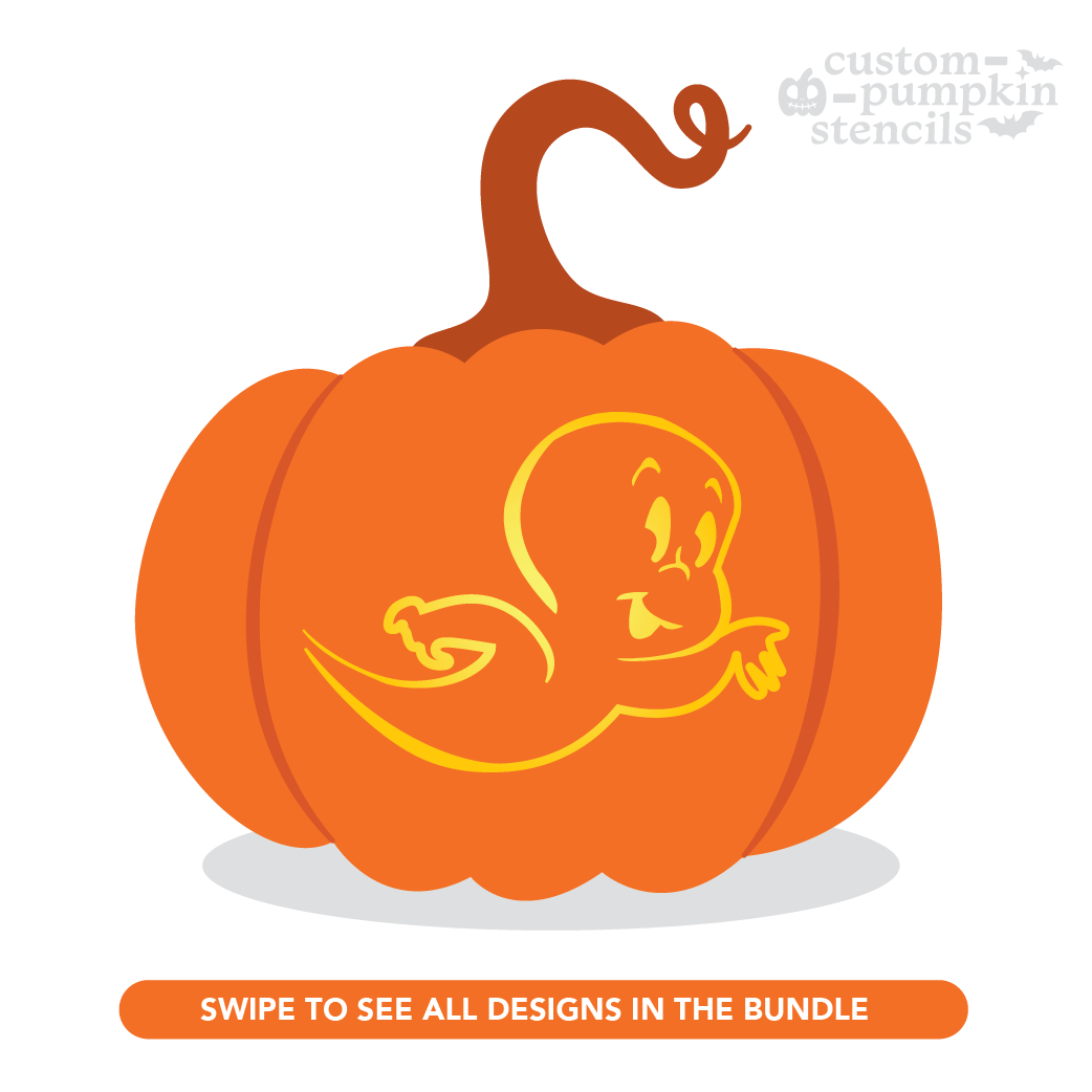 Casper Pumpkin Carving Stencil