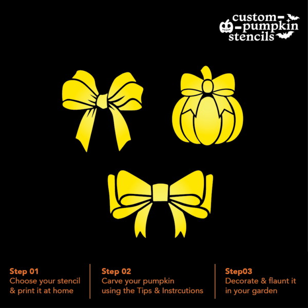Coquette Bow Pumpkin Carving Stencil Coquette Bow Pumpkin Carving Stencil