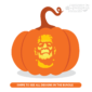 Frankenstein Monster Pumpkin Carving Stencil