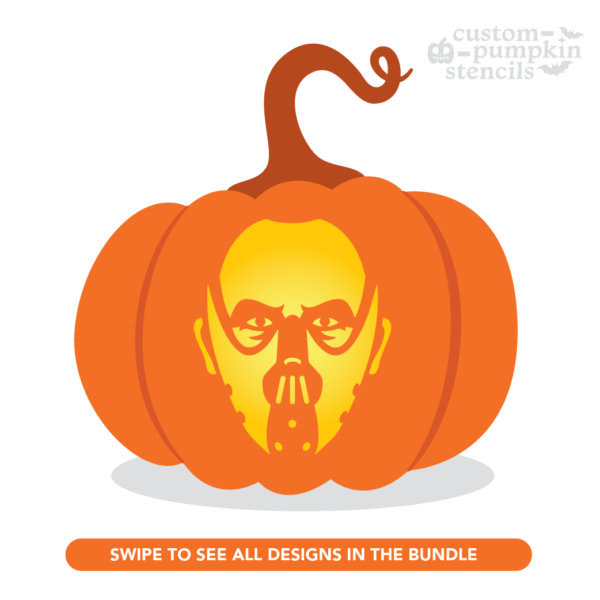 Hannibal Lecter Pumpkin Carving Stencil