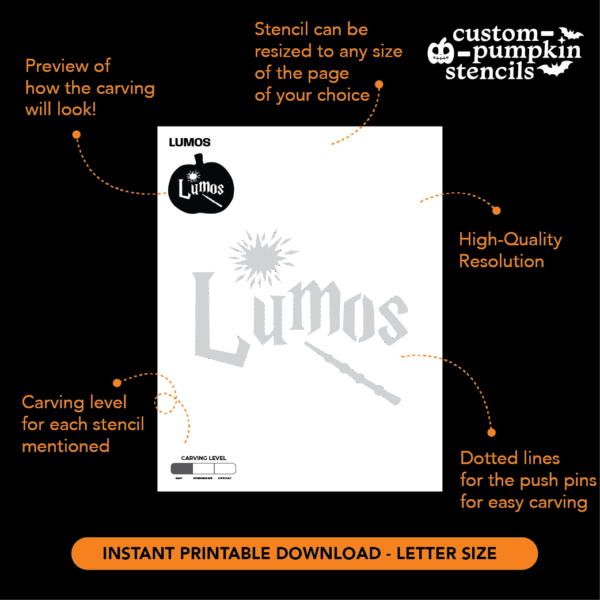 Lumos Pumpkin Carving Stencil Lumos Pumpkin Carving Stencil