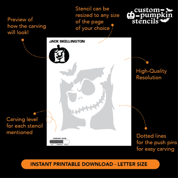 Jack Skellington Pumpkin Carving Stencil Jack Skellington Pumpkin Carving Stencil