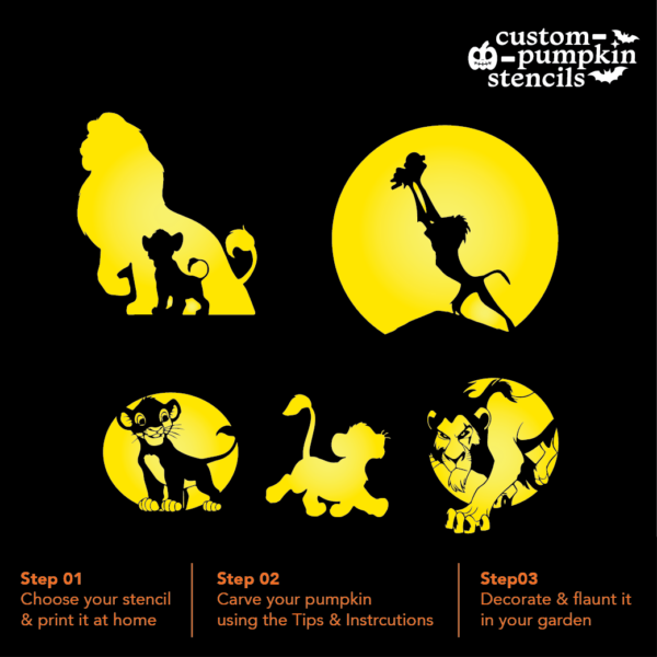 Lion King Pumpkin Carving Stencil Lion King Pumpkin Carving Stencil