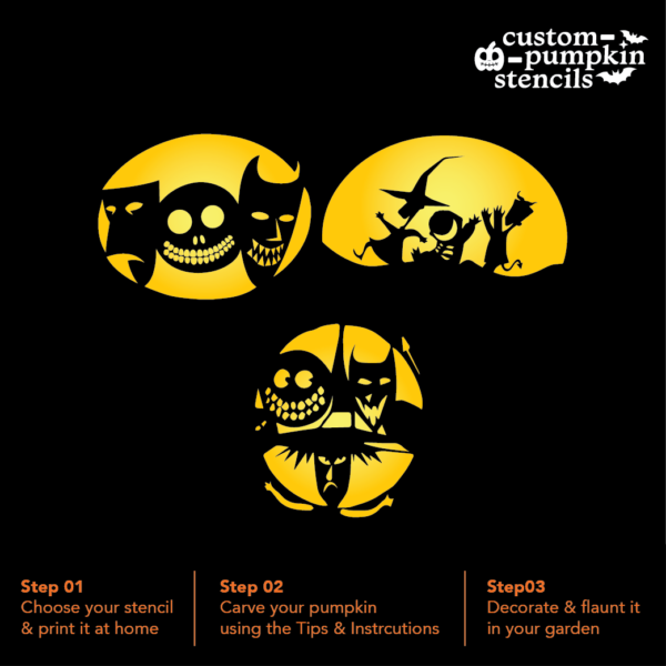 Lock Shock Barrel Pumpkin Carving Stencil Lock Shock Barrel Pumpkin Carving Stencil