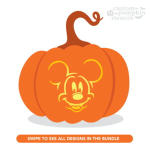 Mickey Mouse Pumpkin Carving Stencil