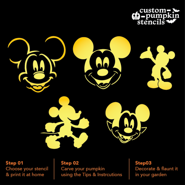Mickey Mouse Pumpkin Carving Stencil Mickey Mouse Pumpkin Carving Stencil