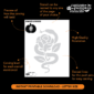 Snake with Roses Pumpkin Carving Stencil