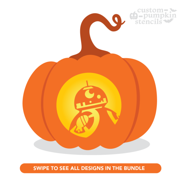 BB8 Pumpkin Carving Stencil