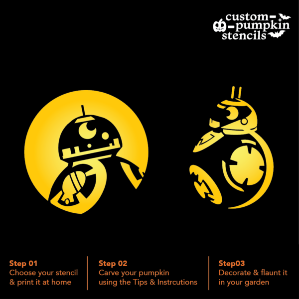 BB8 Pumpkin Carving Stencil BB8 Pumpkin Carving Stencil