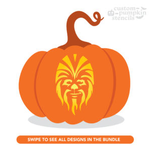 Chewbacca Pumpkin Carving Stencil