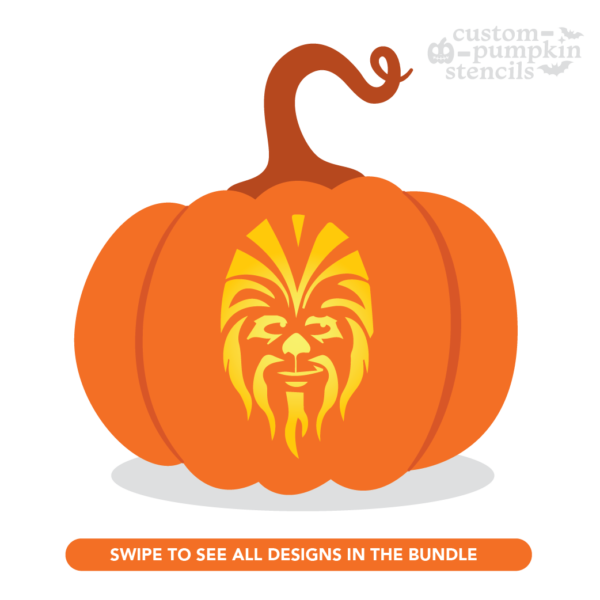 Chewbacca Pumpkin Carving Stencil