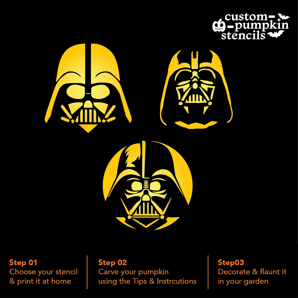 Star Wars] Darth Vader Pumpkin Carving Stencil