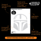 Mandalorian Star Wars Pumpkin Carving Stencil