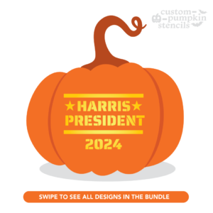 Kamala Harris Pumpkin Carving Stencil