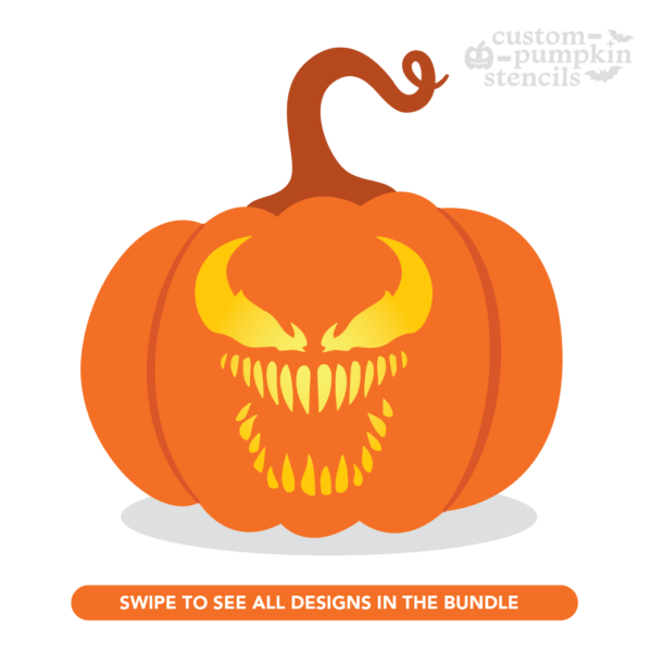 Venom Pumpkin Carving Stencil