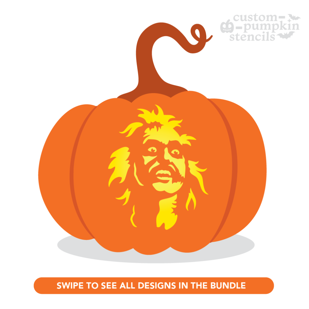 Beetlejuice Pumpkin Carving Stencil