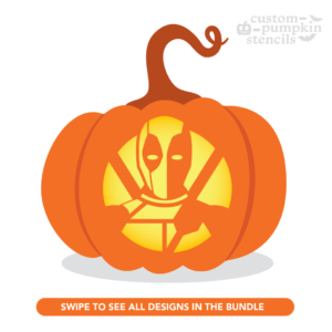 Deadpool Pumpkin Carving Stencil