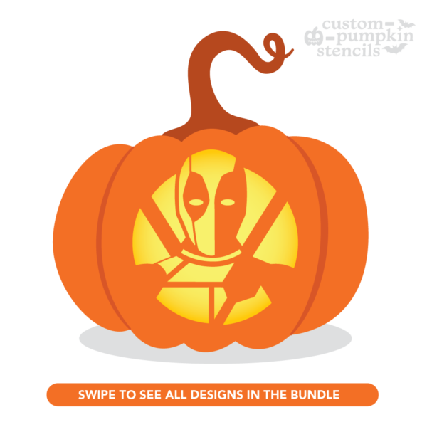 Deadpool Pumpkin Carving Stencil