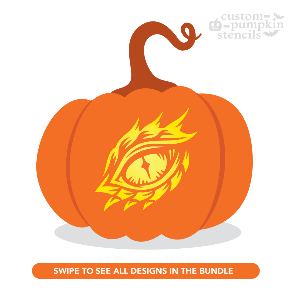 Dragon Eye Pumpkin Carving Stencil