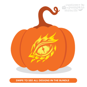 Dragon Eye Pumpkin Carving Stencil