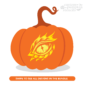 Dragon Eye Pumpkin Carving Stencil