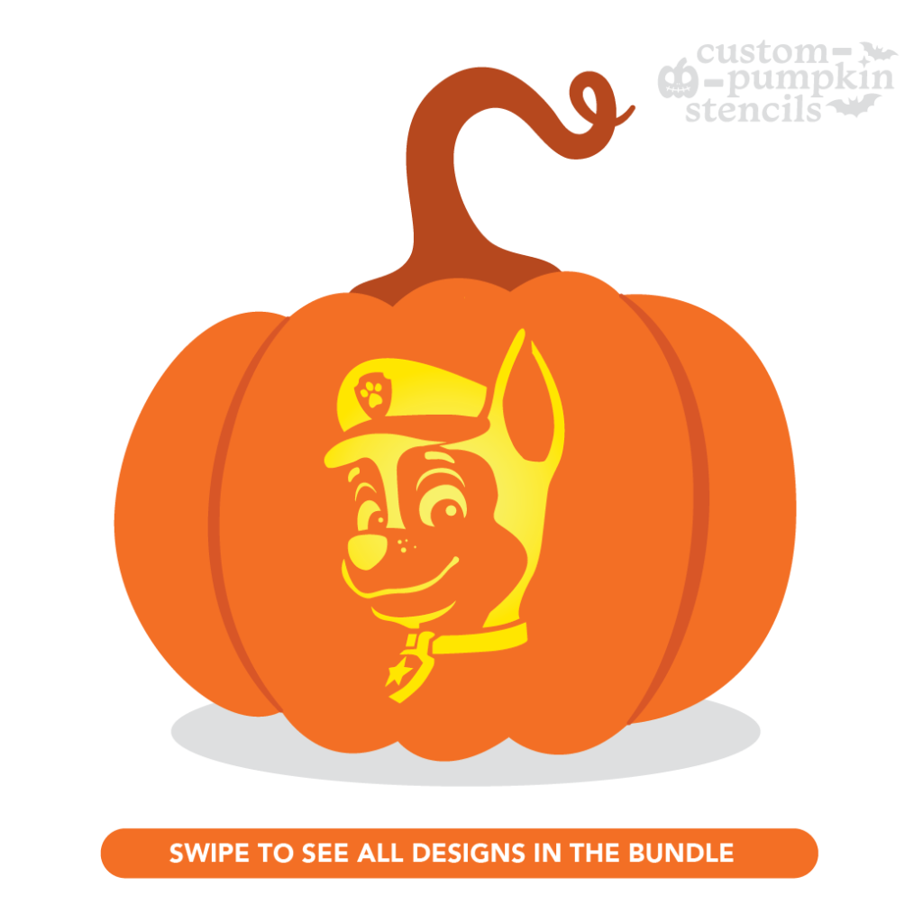 Paw Patrol Pumpkin Carving Stencil