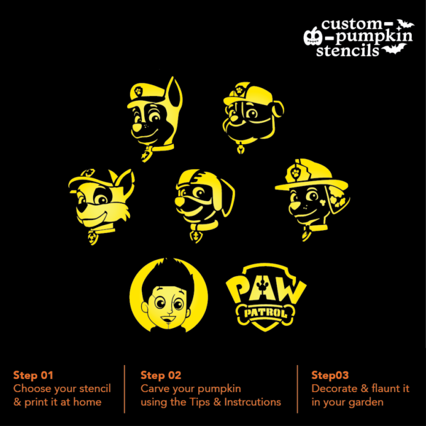 Paw Patrol Pumpkin Carving Stencil Paw Patrol Pumpkin Carving Stencil