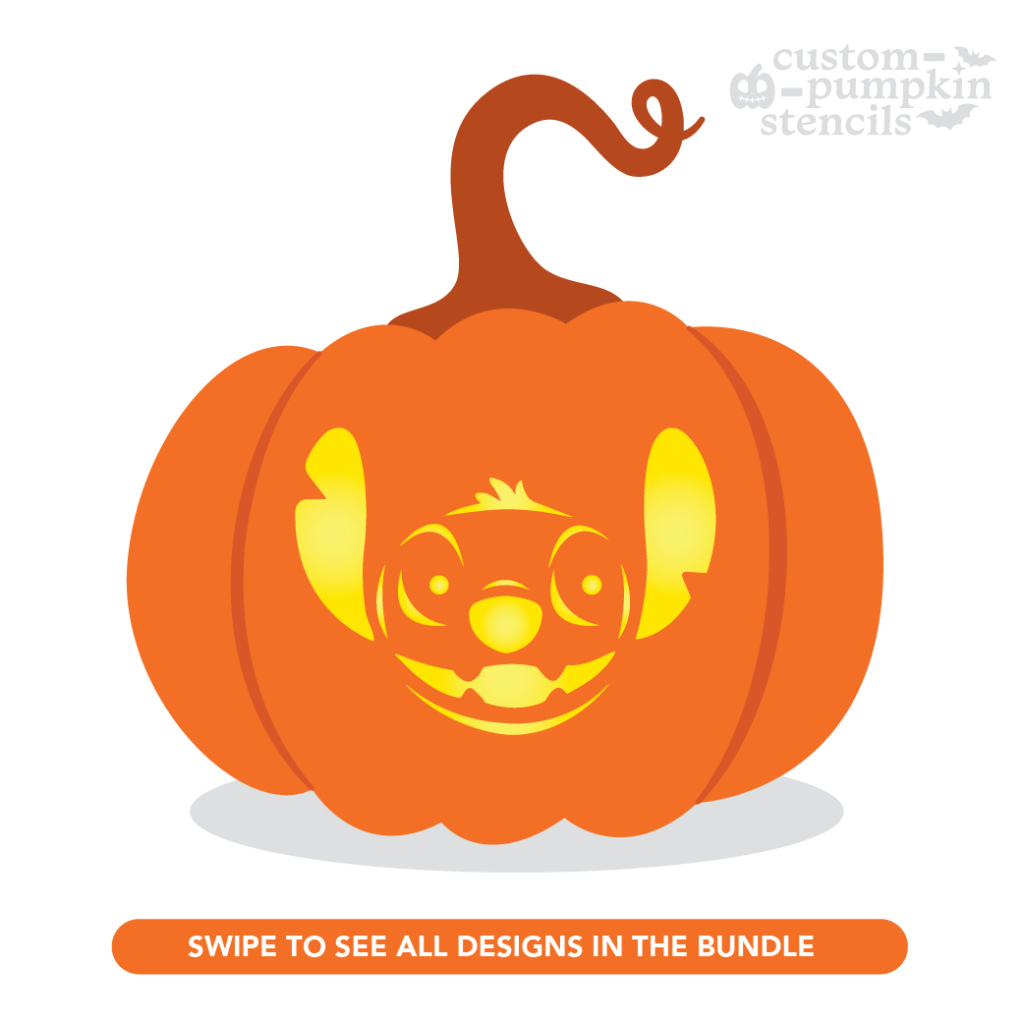 Stitch Pumpkin Carving Stencil